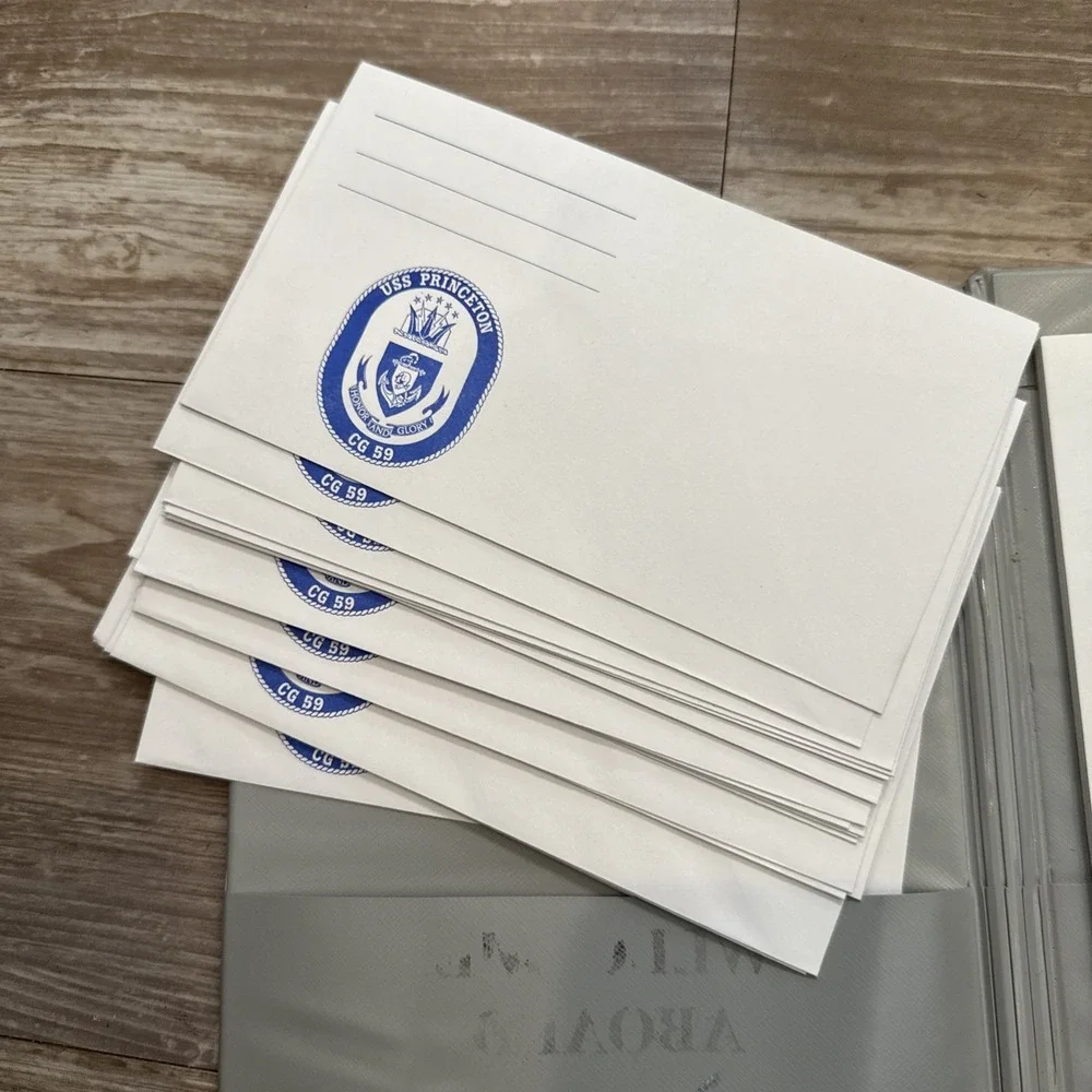 USS PRINCETON CG 59 Letterhead Stationary Book with‎ Envelopes